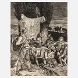 Prof. Max Klinger, "Das Elend", Radierung auf Bütten