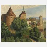 E. Hesse, Vedute von Bautzen, Öl auf Leinwand
