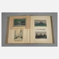 R. Klaus, Studienmappe mit Dresden-Ansichten, Farbkreide auf Papier