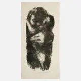 Prof. Hans Theo Richter, "Schützende Hände", Lithographie auf leichtem Karton
