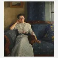 William Valentine Schevill, Frau Brockhaus Leipzig, Öl auf Leinwand