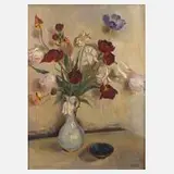 Elsa Sturm-Lindner, Tulpenstillleben, Öl auf Leinwand