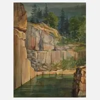 Hans Weiß-Aue, "Verlassener Steinbruch bei Blauenthal", Aquarell