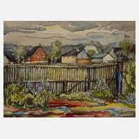Hans Weiß-Aue, "In Johanngeorgenstadt", Aquarell und Tusche auf Papier