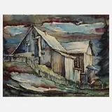 Hans Weiß-Aue, Bauernhaus im Vorfrühling