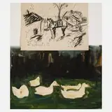 Albert Hennig, Zwei Arbeiten, Kohle auf Papier