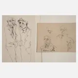 Albert Hennig, Zwei Figurenstudien, Tuschefeder