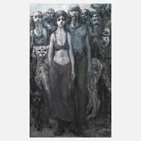 Prof. Siegfried Ratzlaff, "Die vom Zirkus", Acryl auf Leinwand