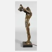 František Anýž, Figürliche Tischlampe Ägypter, Bronze