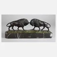 Andree, kämpfende Bisons, Bronze
