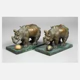 "Rhinocéros habillé en dentelles" by Salvador Dalí, Bronze, sold Feb 2024