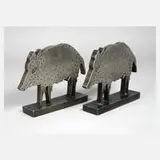 Paul Wunderlich, Paar Buchstützen als Wildschweine