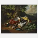 Jakob Samuel Beck, Jagdstillleben, Öl auf Leinwand und sekundären Keilrahmen