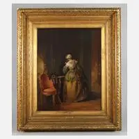 Pankratz Körle, " Die gefährdete Rose", Öl auf Leinwand