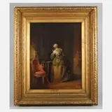Pankratz Körle, " Die gefährdete Rose", Öl auf Leinwand