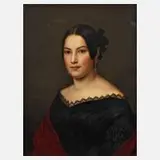Benjamin Heinrich Orth, Biedermeier Damenportrait, 1838, Öl auf Leinwand