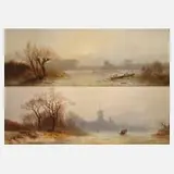 Albert Zimmermann, Paar Winterlandschaften
