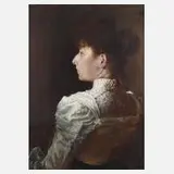 Albert Baur, Portraitstudie, 1901, Öl auf Leinwand