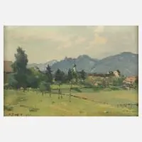 Arne Berger, Vorgebirgslandschaft, 1945, Öl auf Leinwand