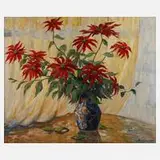 Paul Betyna, Blumenstillleben, Öl auf Leinwand