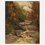 Adolf Fischer-Gurig, Steiniger Bach, Öl auf Leinwand