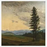 Dr. Friedrich Krampf, Neusachliche Landschaft, Öl auf Leinwand