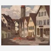 Wilhelm Legler, "Kirchberg/Jagst", Öl auf Leinwand