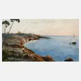 Antonino Leto attr., Ansicht von Ischia, Öl auf Malkarton