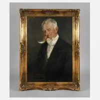 William Pape, Herrenbildnis "von Tettau", Öl auf Leinwand