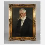 William Pape, Herrenbildnis "von Tettau", Öl auf Leinwand