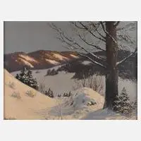Paul Schüler, Winterlandschaft, Öl auf Leinwand