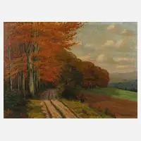 Hermann Sievers, Herbstlandschaft, Öl auf Leinwand und Keilrahmen