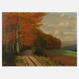Hermann Sievers, Herbstlandschaft, Öl auf Leinwand und Keilrahmen