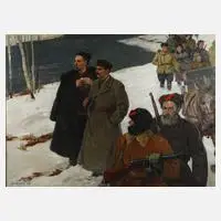 Alexei Artamonov, Großes Wandbild Russland, 1918, Öl auf Leinwand