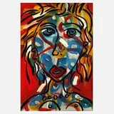Peter Keil, Portrait Heidi Klum, Öl