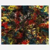 William John Newcombe attr., Action Painting, Acryl auf Malpappe