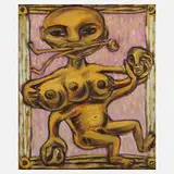 Vít Vejražka, "Veselá harmonikárka", 1956, Öl auf Leinwand