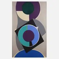 Walter Wohlschlegel, "Tag- und Nachtgleiche", 1969, Öl auf Leinwand