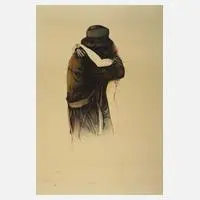 "Amont" by Bruno Bruni, Farblithographie, sold Sep 2023