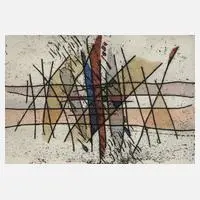 Alfred Traugott Mörstedt, "Treppenelemente", Gouache