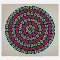 Ivan Picelj, Op-Art "Cyclophoria", Farbserigraphie auf leichtem Karton