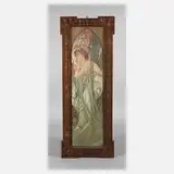Alphonse Mucha, zu Vier Tageszeiten – Abendträumerei, Pastell