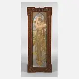 Alphonse Mucha, zu Vier Tageszeiten – Tagesschein, Pastell
