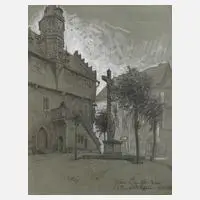 Otto Engelhardt-Kyffhäuser, Rathaus von Ochsenfurt, 1914, Mischtechnik
