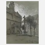 Otto Engelhardt-Kyffhäuser, Rathaus von Ochsenfurt, 1914, Mischtechnik