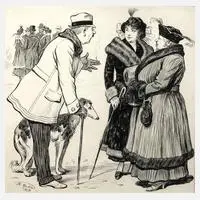 Theodor Grätz, "Der Schwerenöter", 1919, Tuschezeichnung auf Karton