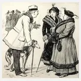 Theodor Grätz, "Der Schwerenöter", 1919, Tuschezeichnung auf Karton
