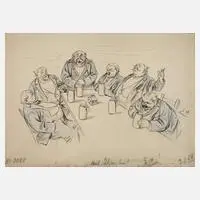 "Münchner Wohltätigkeitsverein" by Josef Benedikt Engl, 1867, Mischtechnik, sold Sep 2023