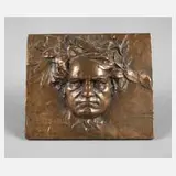 Franz Stiasny, kleines Bronzerelief Beethoven, Bronze