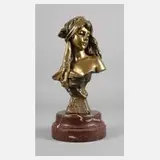 Büste "Miarka" by Emmanuel Villanis, Bronze, sold Sep 2023